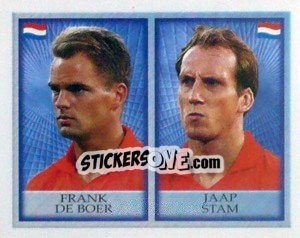 Sticker Frank De Boer / Jaap Stam - England 1998 - Merlin