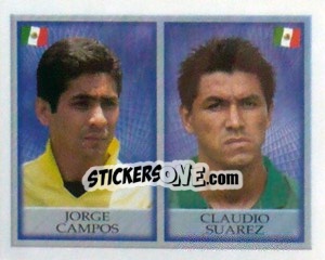 Figurina Jorge Campos / Claudio Suarez - England 1998 - Merlin