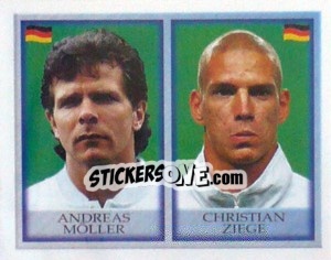 Sticker Andreas Möller / Christian Ziege - England 1998 - Merlin