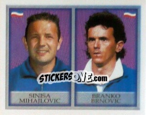 Sticker Sinisa Mihajlovic / Branko Brnovic - England 1998 - Merlin