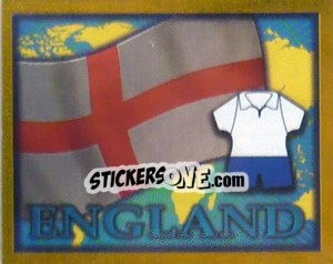 Cromo National Flag & Kit - England 1998 - Merlin