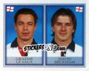 Sticker Graeme Le Saux / david Beckham - England 1998 n. 288 - Merlin