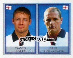Sticker David Batty / Paul Gascoigne - England 1998 - Merlin