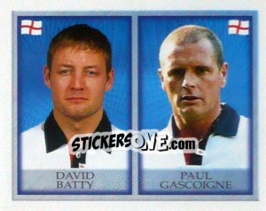 Sticker David Batty / Paul Gascoigne - England 1998 n. 289 - Merlin