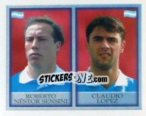 Sticker Roberto Nestor Sensini / Claudio Lopez - England 1998 n. 300 - Merlin