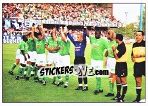 Sticker Un maillot vert pour rester fidèle... - Association Sportive de Saint-Étienne 2000-2001 n. 7 - Panini