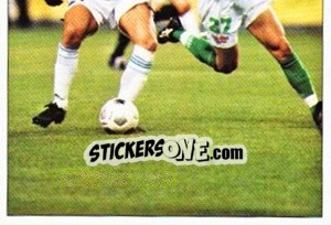 Sticker 16 Décembre 1999: ASSE - OM (puzzle 2) - Association Sportive de Saint-Étienne 2000-2001 n. 142 - Panini