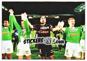 Sticker 16 Décembre 1999: ASSE - OM  - Association Sportive de Saint-Étienne 2000-2001 n. 143 - Panini