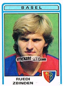 Cromo Ruedi Zbinden - Football Switzerland 1982-1983 - Panini