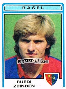 Sticker Ruedi Zbinden - Football Switzerland 1982-1983 n. 38 - Panini