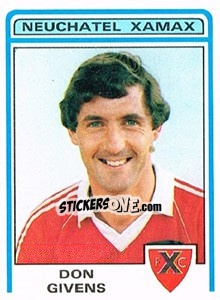 Sticker Don Givens - Football Switzerland 1982-1983 - Panini