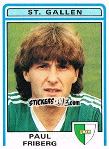 Cromo Paul Friberg - Football Switzerland 1982-1983 - Panini