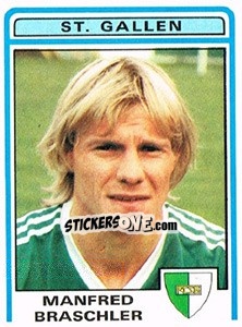 Sticker Manfred Braschler - Football Switzerland 1982-1983 - Panini