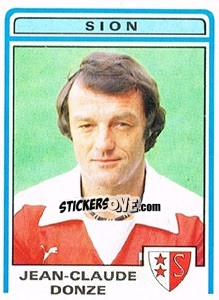 Cromo Jean-Claude Donze - Football Switzerland 1982-1983 - Panini