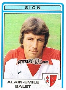 Sticker Alain-Emile Balet - Football Switzerland 1982-1983 - Panini
