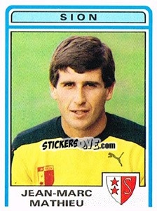 Figurina Jean-Marc Mathieu - Football Switzerland 1982-1983 - Panini