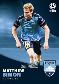 Figurina Matthew Simon - Football Australia Trading Cards 2017-2018 n. 165 - Tap'N'Play