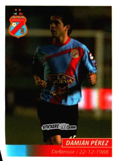 Sticker Damián Pérez - Fùtbol Argentino 2011 n. 44 - Panini