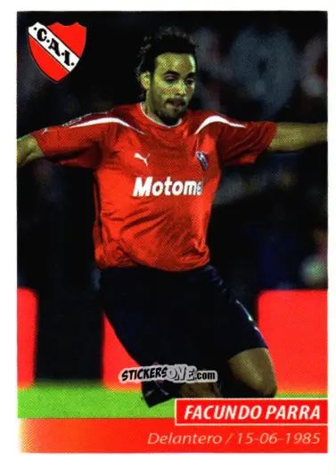 Sticker Facundo Parra - Fùtbol Argentino 2011 n. 228 - Panini