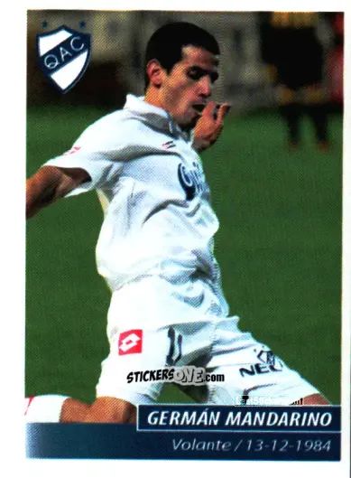 Sticker Germán Mandarino - Fùtbol Argentino 2011 n. 288 - Panini