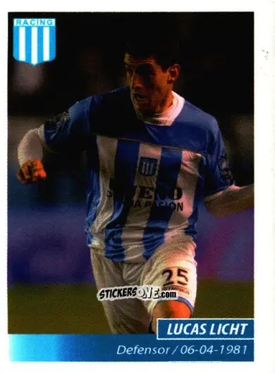 Sticker Lucas Licht - Fùtbol Argentino 2011 n. 295 - Panini