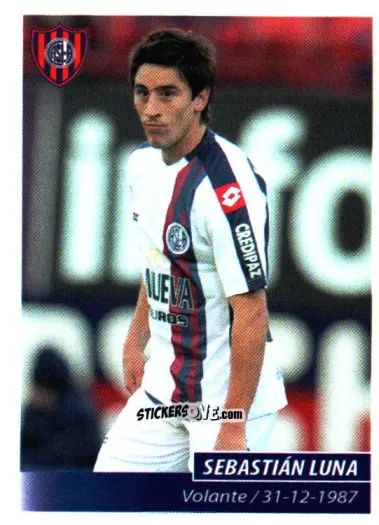 Sticker Sebastián Luna - Fùtbol Argentino 2011 n. 332 - Panini