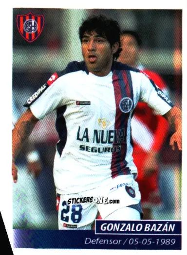 Sticker Gonzalo Bazán - Fùtbol Argentino 2011 n. 336 - Panini