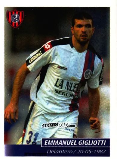 Sticker Emmanuel Gigliotti - Fùtbol Argentino 2011 n. 342 - Panini