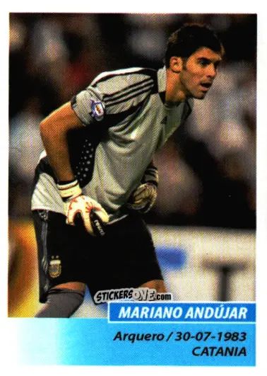 Sticker Mariano Andújar - Fùtbol Argentino 2011 n. 376 - Panini