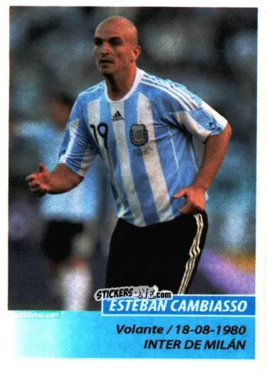 Sticker Esteban Cambiasso - Fùtbol Argentino 2011 n. 380 - Panini