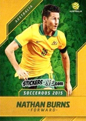 Sticker Nathan Burns - Football Australia Trading Cards 2015-2016 n. 3 - Tap'N'Play