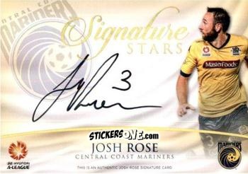 Cromo Josh Rose - Football Australia Trading Cards 2015-2016 n. SS-05 - Tap'N'Play