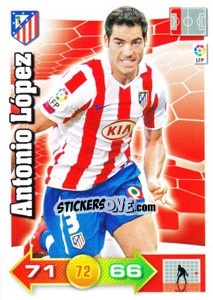 Sticker Antonio López - Liga BBVA 2010-2011. Adrenalyn XL n. 44 - Panini