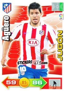 Sticker Agüero - Liga BBVA 2010-2011. Adrenalyn XL n. 52 - Panini