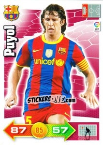Sticker Puyol - Liga BBVA 2010-2011. Adrenalyn XL n. 58 - Panini