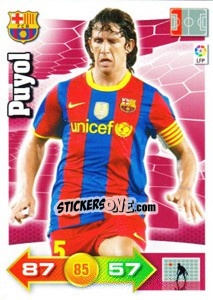 Sticker Puyol - Liga BBVA 2010-2011. Adrenalyn XL - Panini