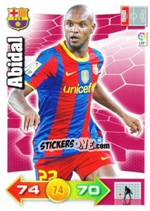 Sticker Abidal - Liga BBVA 2010-2011. Adrenalyn XL n. 60 - Panini