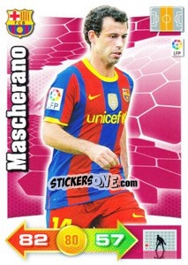 Sticker Mascherano - Liga BBVA 2010-2011. Adrenalyn XL n. 63 - Panini