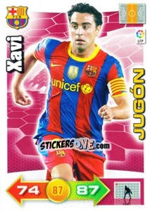 Sticker Xavi - Liga BBVA 2010-2011. Adrenalyn XL n. 66 - Panini