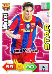 Sticker Messi - Liga BBVA 2010-2011. Adrenalyn XL n. 69 - Panini