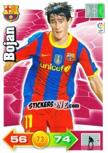 Sticker Bojan Krkic - Liga BBVA 2010-2011. Adrenalyn XL n. 70 - Panini