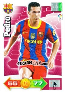 Sticker Pedro Rodríguez - Liga BBVA 2010-2011. Adrenalyn XL n. 71 - Panini