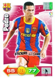 Figurina Pedro Rodríguez - Liga BBVA 2010-2011. Adrenalyn XL - Panini