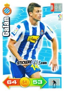Sticker Galán - Liga BBVA 2010-2011. Adrenalyn XL n. 95 - Panini