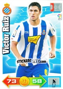 Sticker Víctor Ruiz - Liga BBVA 2010-2011. Adrenalyn XL n. 96 - Panini