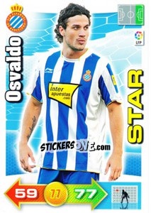 Cromo Pablo Osvaldo - Liga BBVA 2010-2011. Adrenalyn XL - Panini