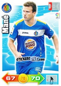 Sticker Mané - Liga BBVA 2010-2011. Adrenalyn XL - Panini