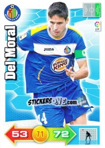 Sticker Del Moral - Liga BBVA 2010-2011. Adrenalyn XL n. 123 - Panini
