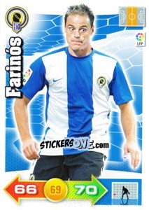 Sticker Farinós - Liga BBVA 2010-2011. Adrenalyn XL n. 135 - Panini