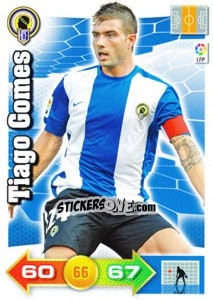 Cromo Tiago Gomes - Liga BBVA 2010-2011. Adrenalyn XL - Panini